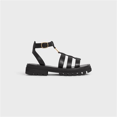 celine gladiator sandals tan|Women's Clea Triomphe gladiator chunky calfskin sandals.